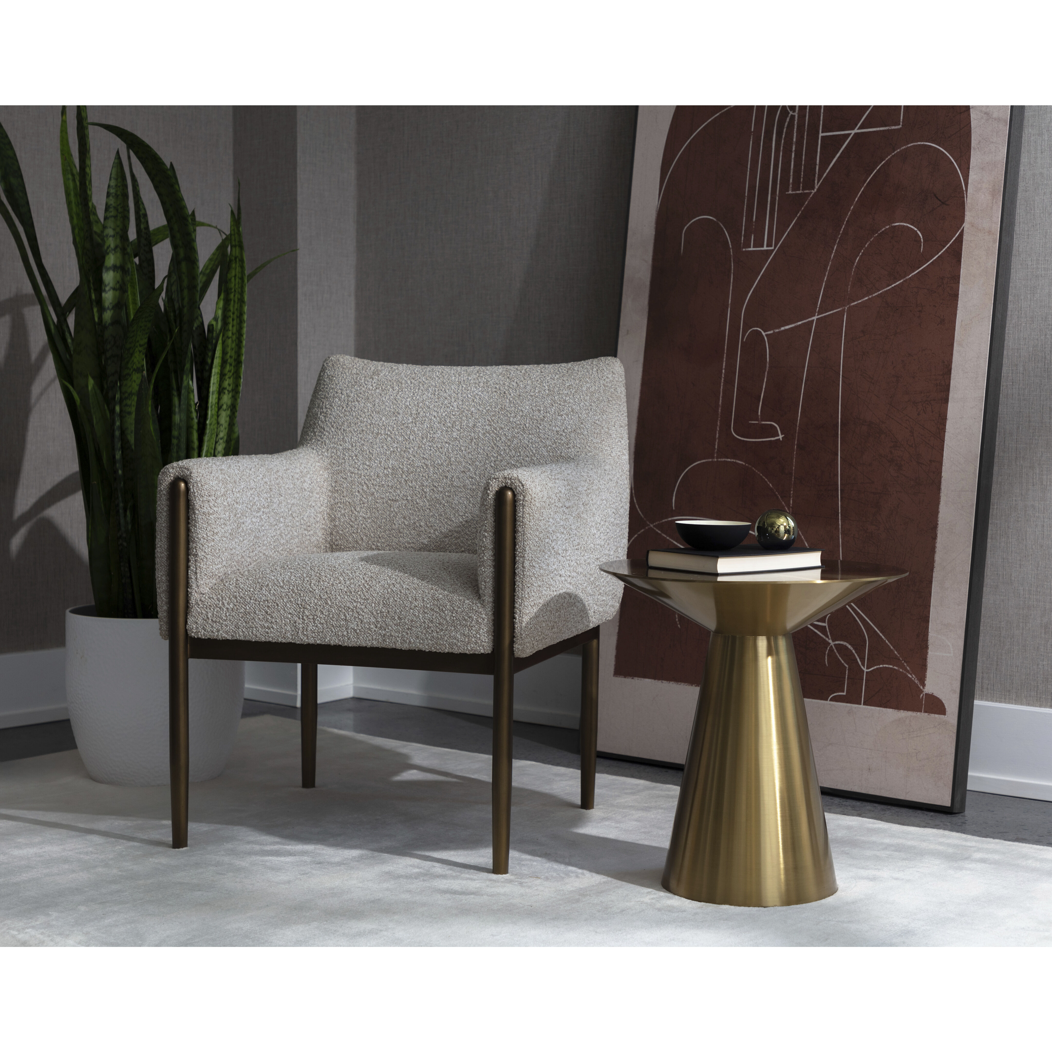 Olea Santa Cruz Oatmeal Lounge Chair